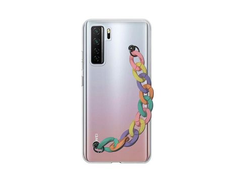 Funda cristal con Soporte rainbow para Huawei P40 Lite 5G