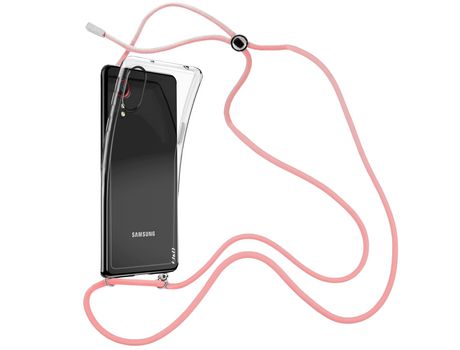 Funda cristal con Cordón rosa para Samsung Galaxy XCover 5