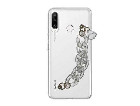 Funda cristal con Soporte diamante para Huawei P30 Lite