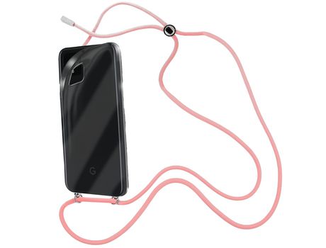 Funda cristal con Cordón rosa para Google Pixel 4