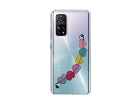 Funda cristal con Soporte Corazones para Xiaomi Mi 10T