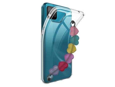 Funda cristal con Soporte Corazones para Wiko Y625