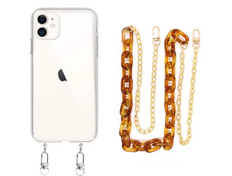 Funda cristal con Cordón Cadena rosa para Xiaomi Mi 9T Pro