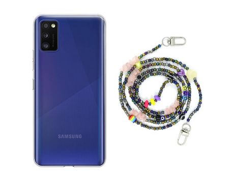 Funda cristal con Rosario smile para Samsung Galaxy A41