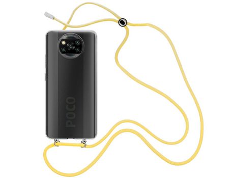 Funda cristal con Cordón Amarillo para Xiaomi Poco X3 Pro