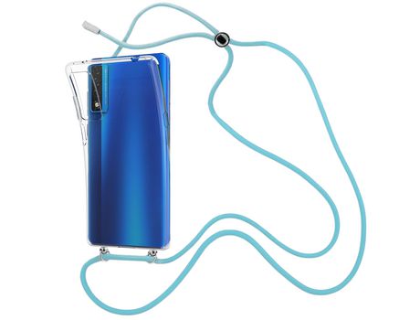 Funda cristal con Cordón azul para TCL 20 5G