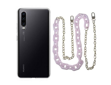 Funda cristal con Cordón Cadena marrón para Xiaomi 11T Pro