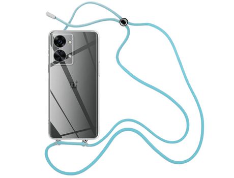 Funda cristal con Cordón azul para Oneplus Nord 2T