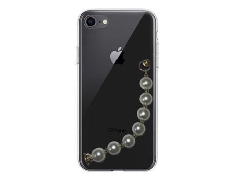 Funda cristal con Soporte perola para iPhone 8