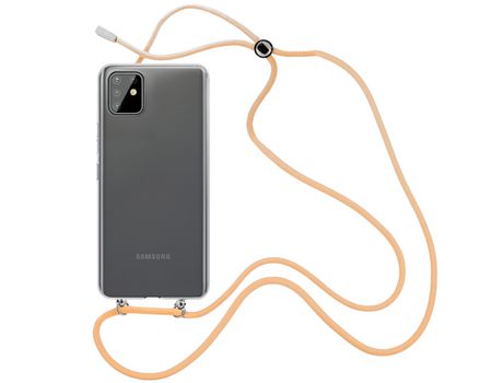 Funda cristal con Cordón Naranja para Samsung Galaxy Note 10 Lite