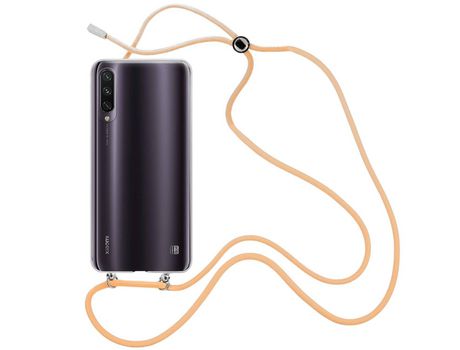 Funda cristal con Cordón Naranja para Xiaomi Mi A3