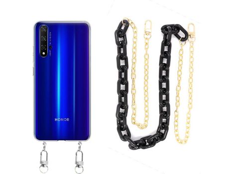 Funda cristal con Cordón Cadena blanco para Xiaomi Redmi Note 7