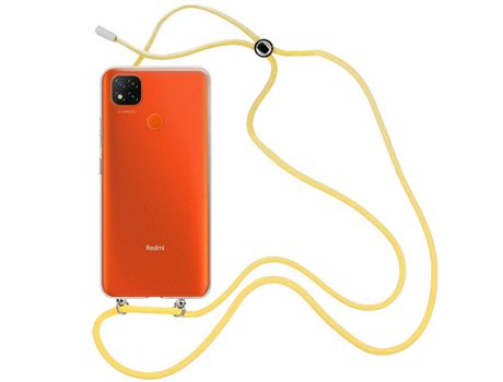 Funda cristal con Cordón Amarillo para Xiaomi Redmi 9C