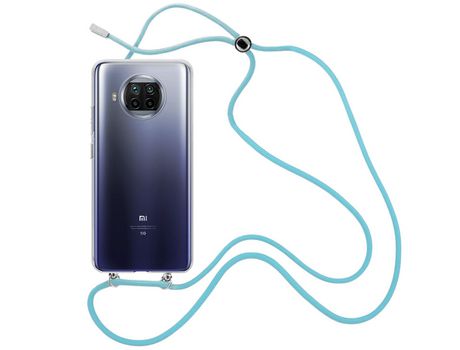 Funda cristal con Cordón azul para Xiaomi Mi 10T Lite