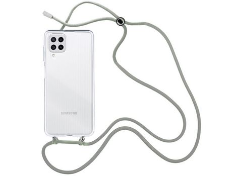Funda cristal con Cordón Gris para Samsung Galaxy M22