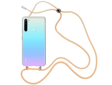 Funda cristal con Cordón Naranja para Xiaomi Redmi Note 8