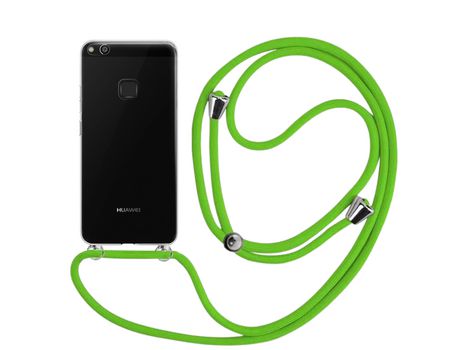 Funda cristal con Cordón verde para Huawei P10 Lite