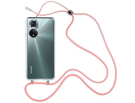 Funda cristal con Cordón rosa para Honor 50
