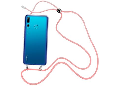 Funda cristal con Cordón rosa para Huawei P Smart+ 2019