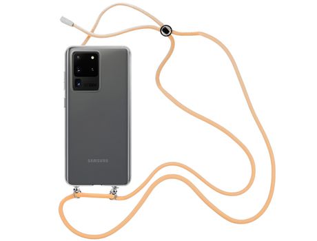 Funda cristal con Cordón Naranja para Samsung Galaxy S20 Ultra