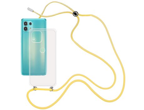 Funda cristal con Cordón Amarillo para Motorola Edge 20 Lite