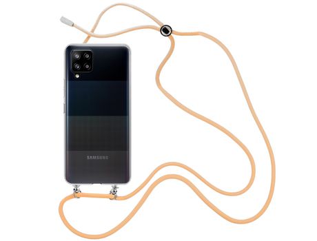 Funda cristal con Cordón Naranja para Samsung Galaxy A42 5G