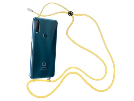 Funda cristal con Cordón Amarillo para Alcatel 1S 2020