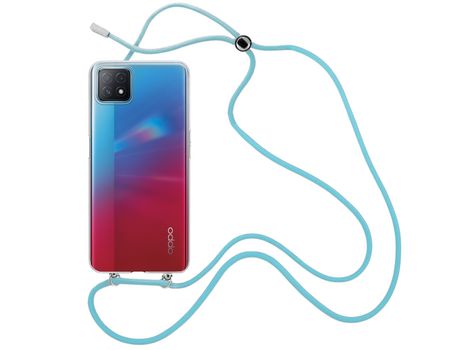 Funda cristal con Cordón azul para Oppo A73