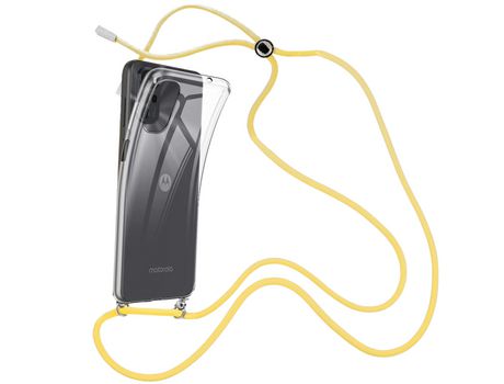 Funda cristal con Cordón Amarillo para Motorola Moto G22