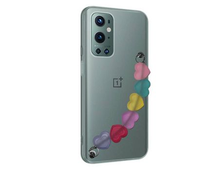 Funda cristal con Soporte Corazones para Oneplus 9 Pro