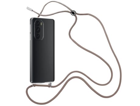 Funda cristal con Cordón Cadena blanco para Oppo A74 5G