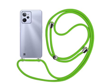 Funda cristal con Cordón verde para Realme C31