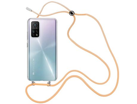 Funda cristal con Cordón Naranja para Xiaomi Mi 10T Pro