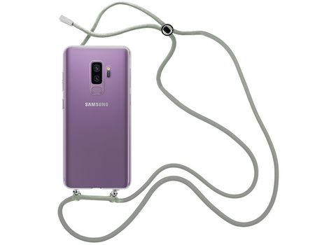 Funda cristal con Cordón Gris para Samsung Galaxy S9 Plus