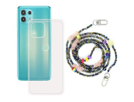 Funda cristal con Rosario smile para Motorola Edge 20 Lite