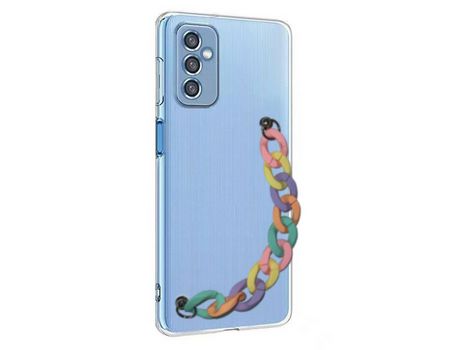 Funda cristal con Cordón Cadena verde para Vivo Y72 5G