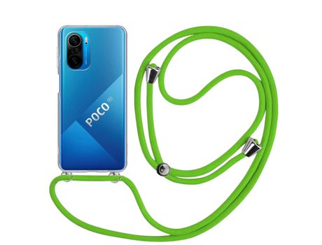 Funda cristal con Cordón verde para Xiaomi Poco F3