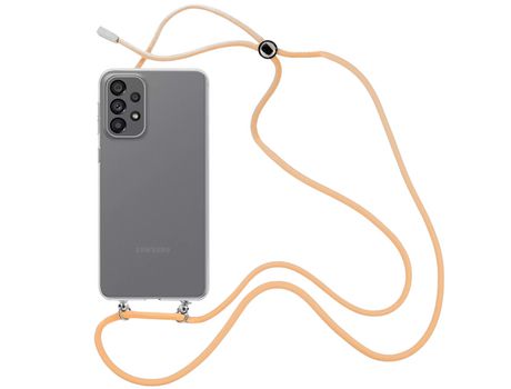 Funda cristal con Cordón Naranja para Samsung Galaxy A33