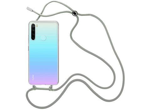 Funda cristal con Cordón Gris para Xiaomi Redmi Note 8
