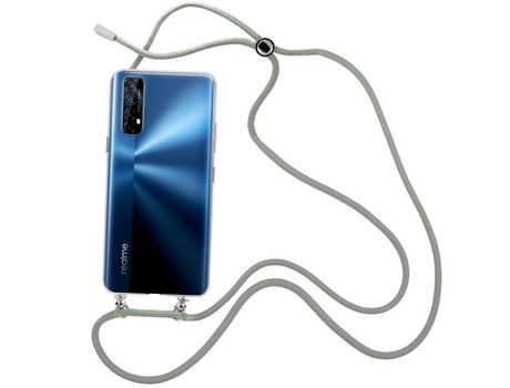 Funda cristal con Cordón Gris para Realme 7