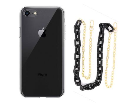 Funda cristal con Cordón Cadena blanco para Samsung Galaxy S10 Plus