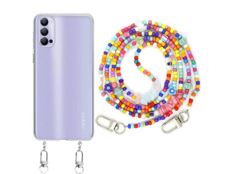 Funda cristal con Rosario colorful para Oppo Reno 4