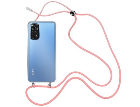 Funda cristal con Cordón rosa para Xiaomi Redmi Note 11 Pro Plus