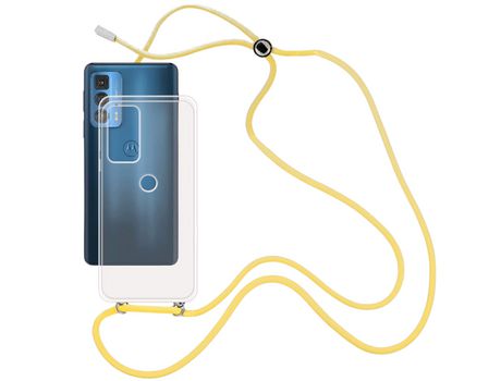 Funda cristal con Cordón Amarillo para Motorola Edge 20 Pro