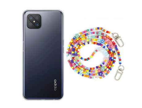 Funda cristal con Rosario colorful para Oppo Reno 4Z