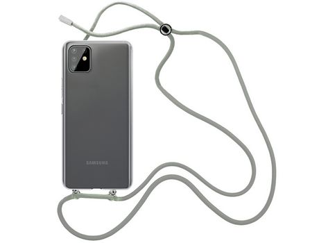Funda cristal con Cordón Gris para Samsung Galaxy Note 10 Lite