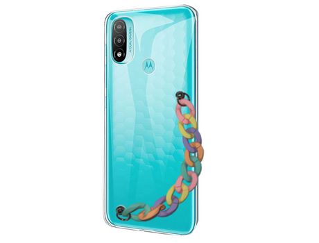 Funda cristal con Soporte rainbow para Motorola Moto E20