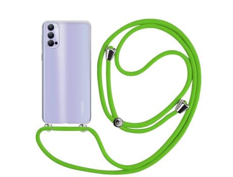Funda cristal con Cordón verde para Oppo Reno 4
