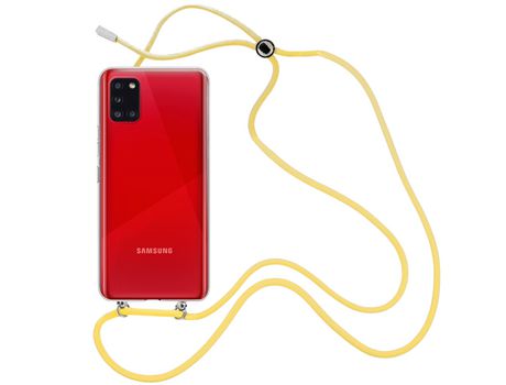 Funda cristal con Cordón Amarillo para Samsung Galaxy A31