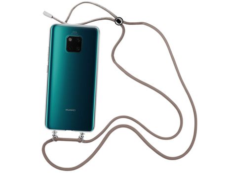 Funda cristal con Cordón marrón para Huawei Mate 20 Pro